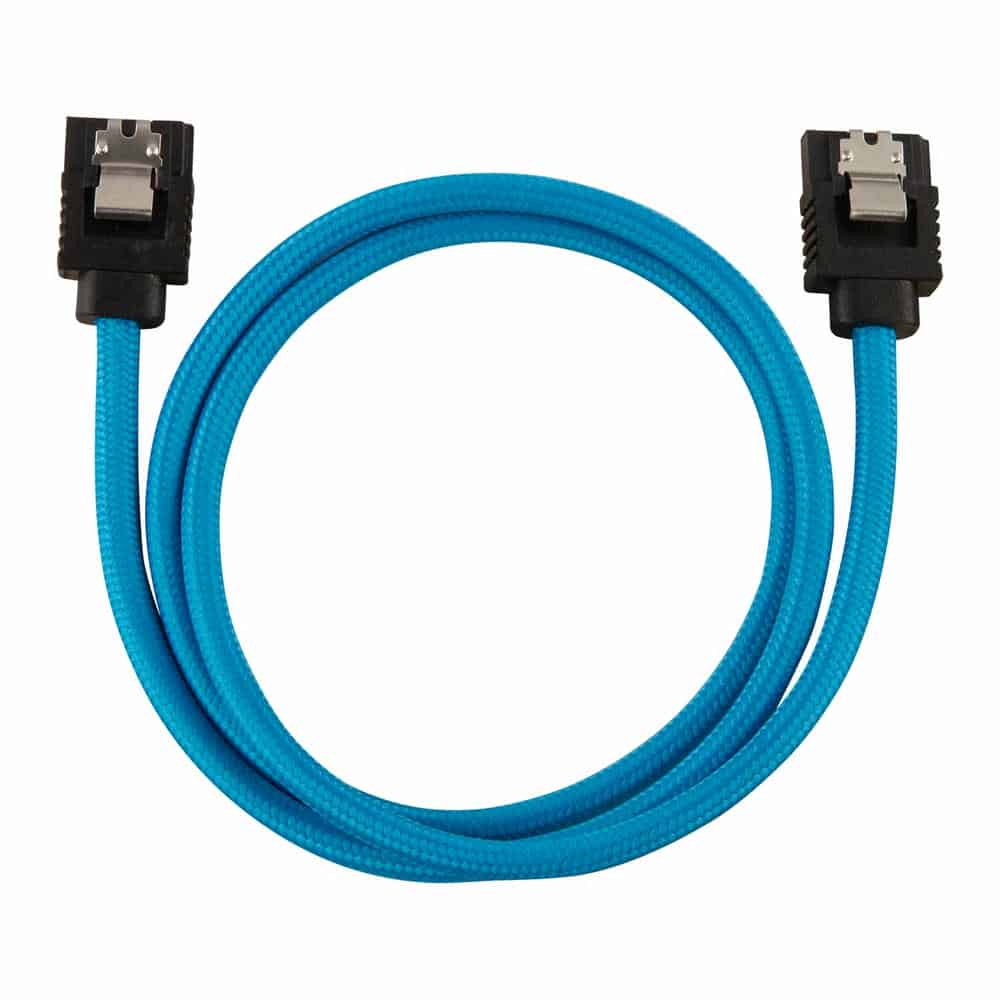 (image for) Corsair 60cm Blue Premium Braided Sleeved SATA Data Cable